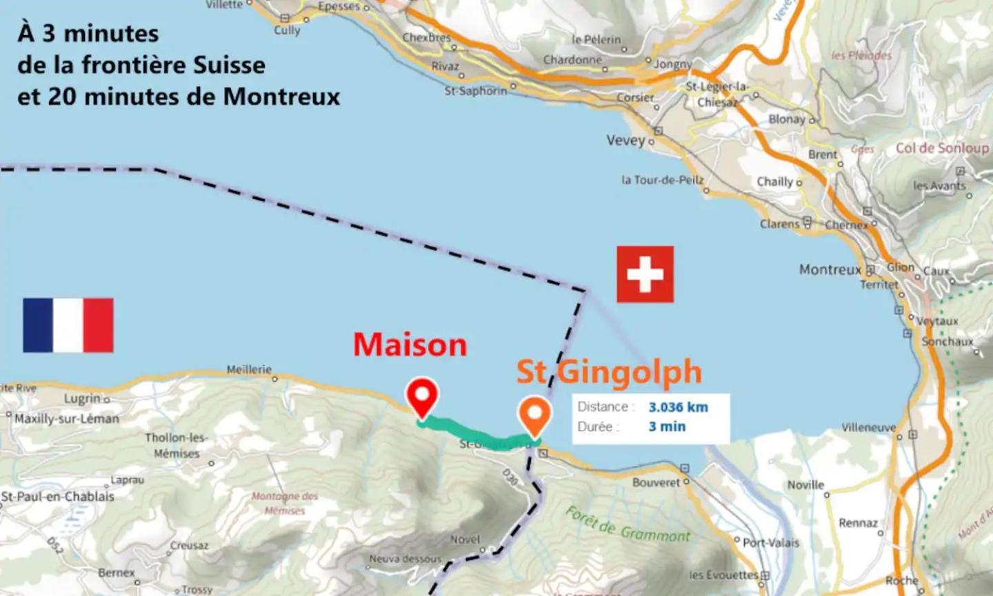 Chez Malou & Hugo Vue Lac Proche Suisse & Stations ! サン・ジャンゴルフ エクステリア 写真
